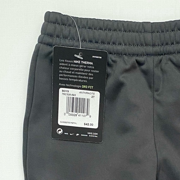 NWT Dark Gray Nike Therma Dri-Fit Toddler Boy Pants - Picture 3 of 8